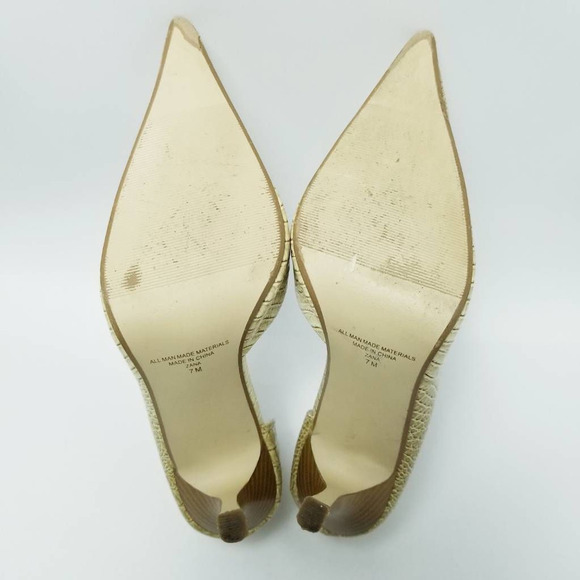 Diba Zana D'orsay Heels Shoes Crocodile Skin Pointed Toe Slip On Size 7M - Picture 11 of 12